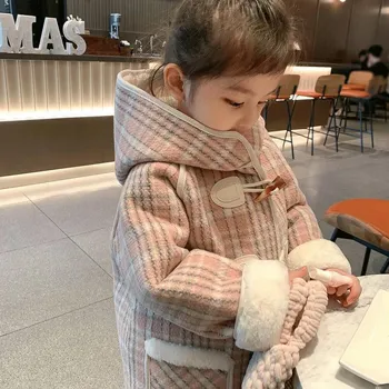 4_뽀뽀뽀_아동복_유아_핑크체크_떡볶이_털코트_키즈_아동_여아_남아_겨울_융털_롱_자켓_외투